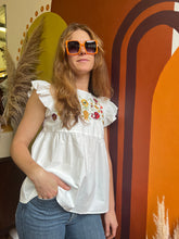 Load image into Gallery viewer, Taite Embroidered Folk Smock [White] Medium
