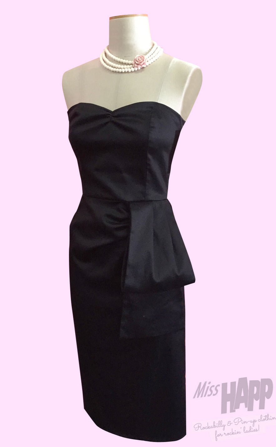 Black Strapless doris Dress: Small