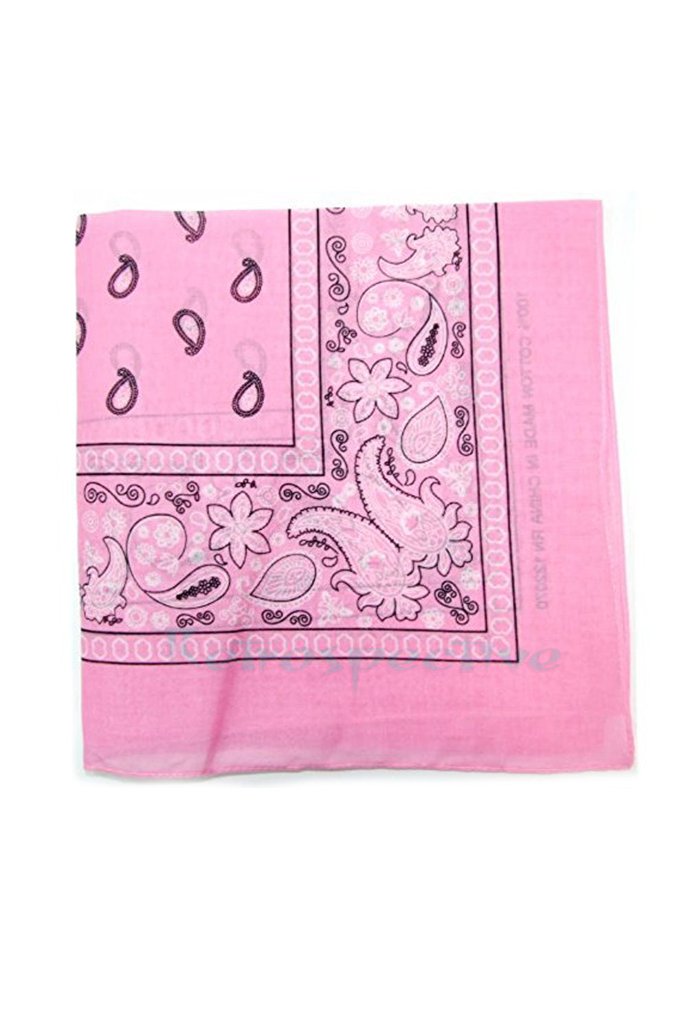 Classic Pink Rockabilly Paisley Bandana
