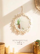 Load image into Gallery viewer, Sarah Macrame Mirror [Cream]
