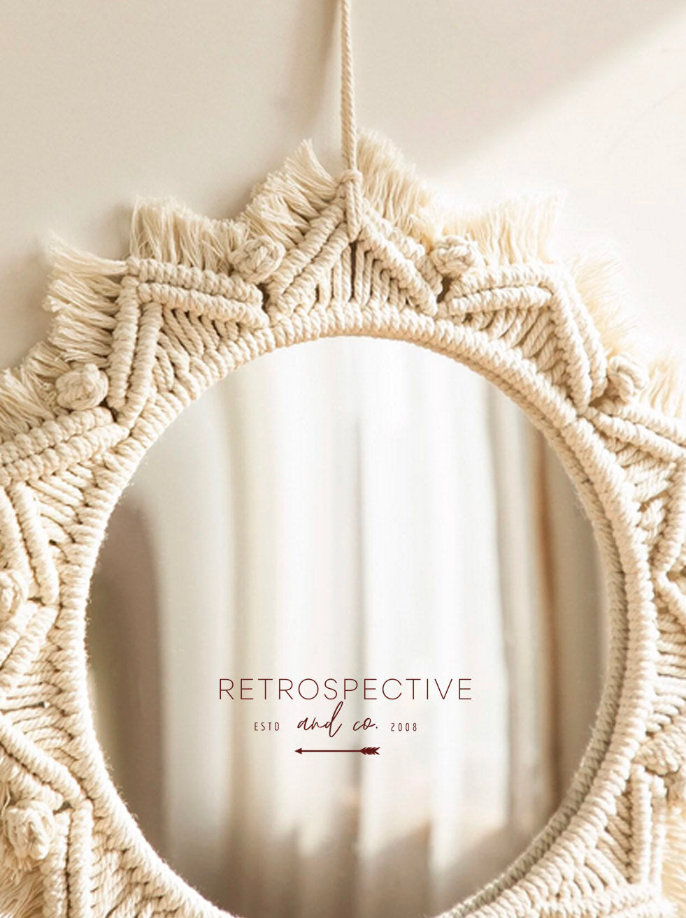 Sarah Macrame Mirror [Cream]