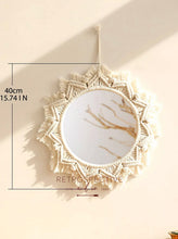 Load image into Gallery viewer, Sarah Macrame Mirror [Cream]
