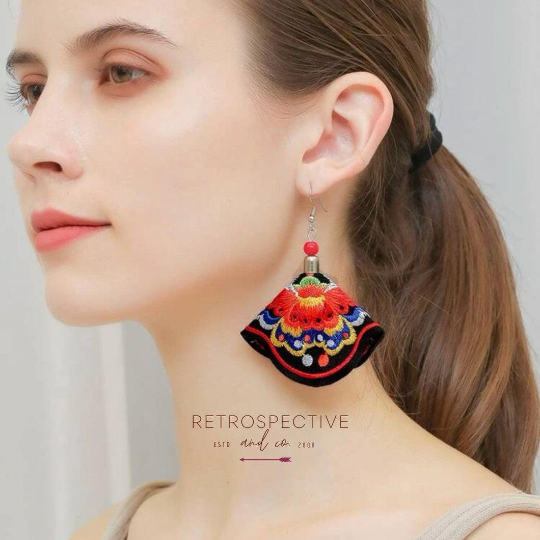 Western Butterfly Drop earrings [Multi]