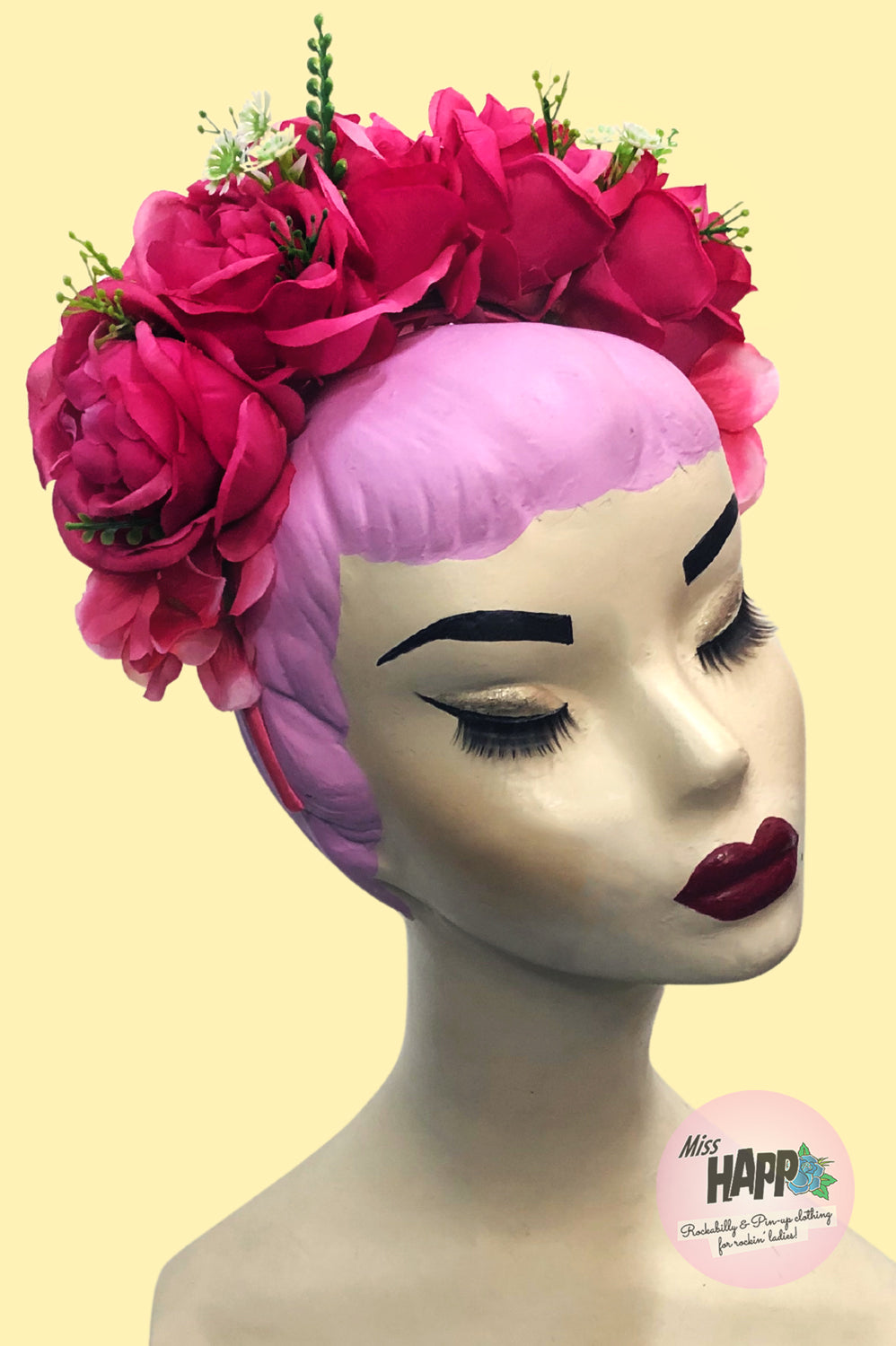 Flamingo Pinks Flower Crown